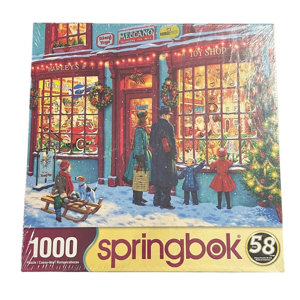 Springbok Toy Shop 1000 Piece Christmas Jigsaw Puzzle Steve Reed New Sealed